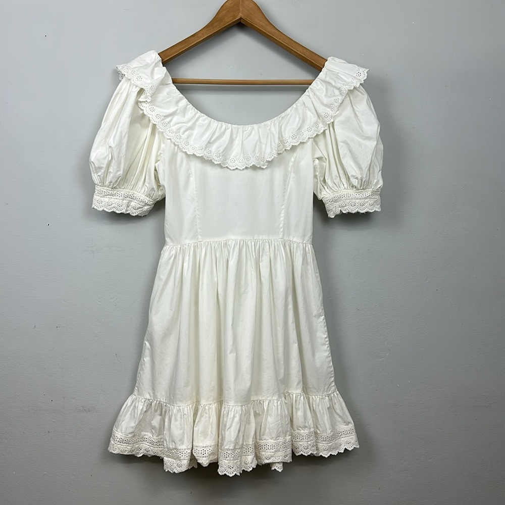 Doen White Ruffled Mini Dress - Picture 10 of 15